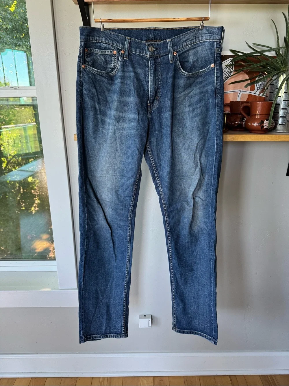 Levi's 559 Loose Relaxed Fit Dark Washed Blue Denim Straight Leg Jeans 34 x 34